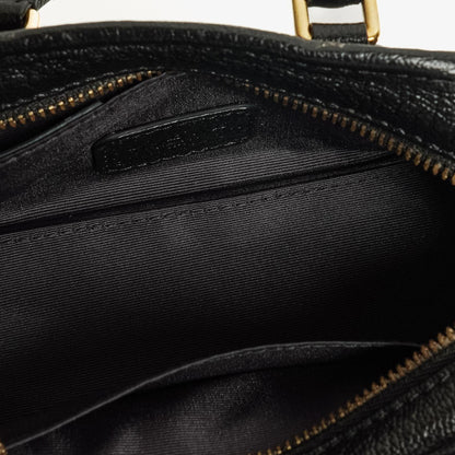 Loewe Micro Amazona Anagram Mini-Tasche aus schwarzem Leder