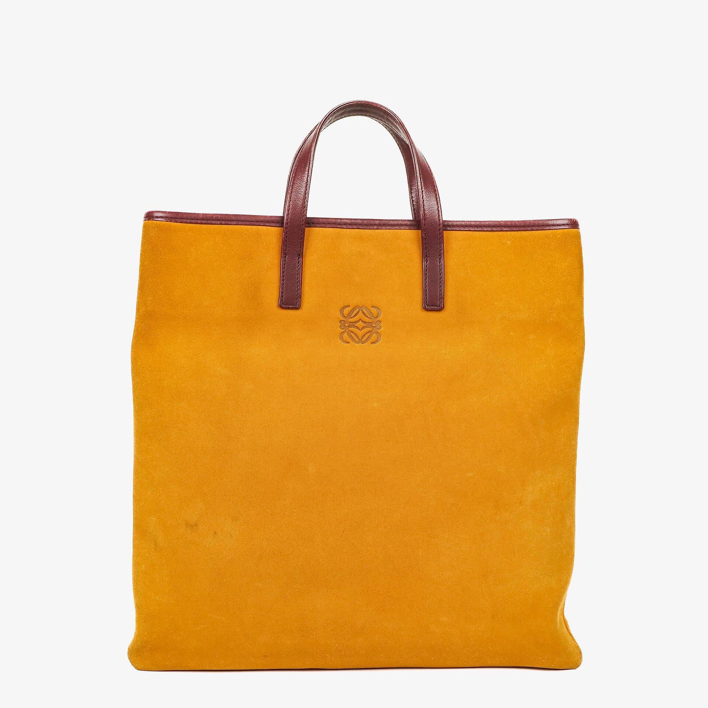Loewe Anagram Tote Bag aus ockerfarbenem Wildleder
