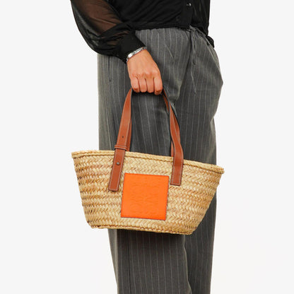 Loewe Kleine Raffia Korbtasche Tote