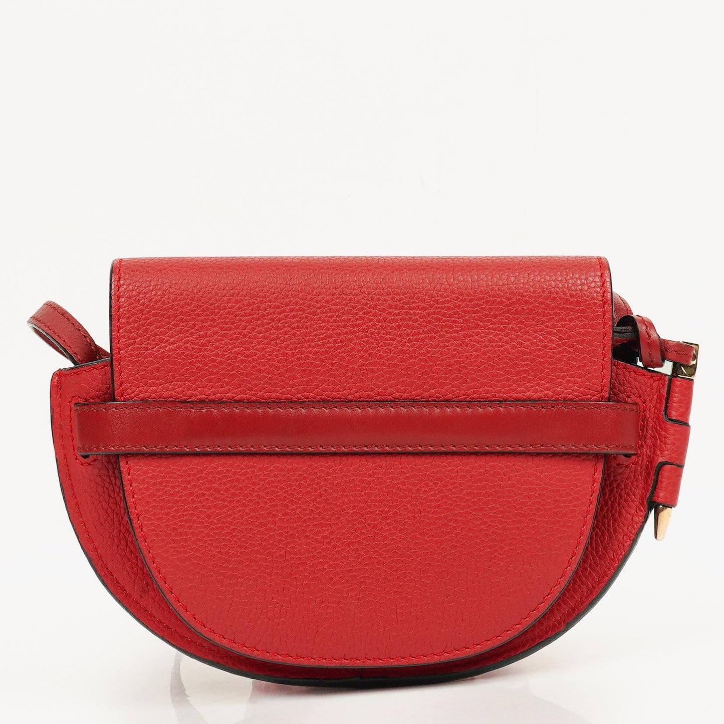 Loewe Mini Gate Crossbody-Tasche aus rotem genarbtem Leder