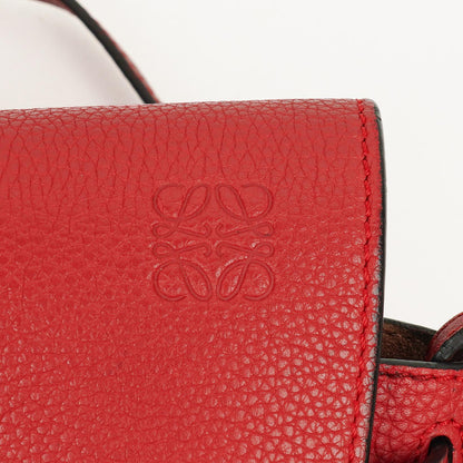Loewe Mini Gate Crossbody-Tasche aus rotem genarbtem Leder