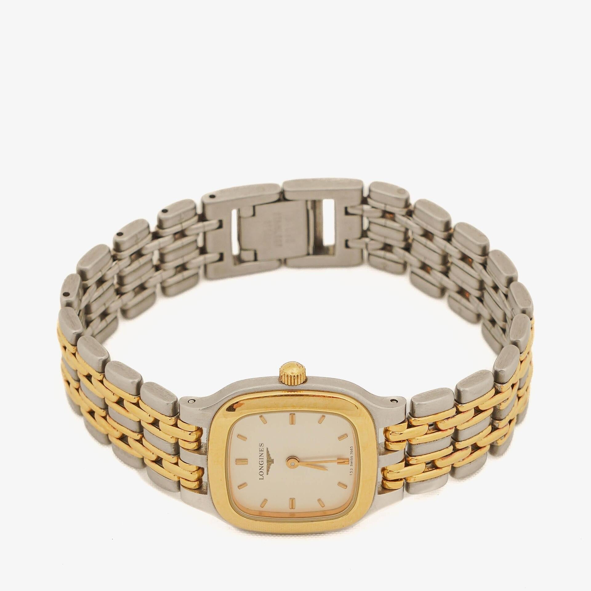 Longines 7445 Quarzuhr aus bicolor Edelstahl