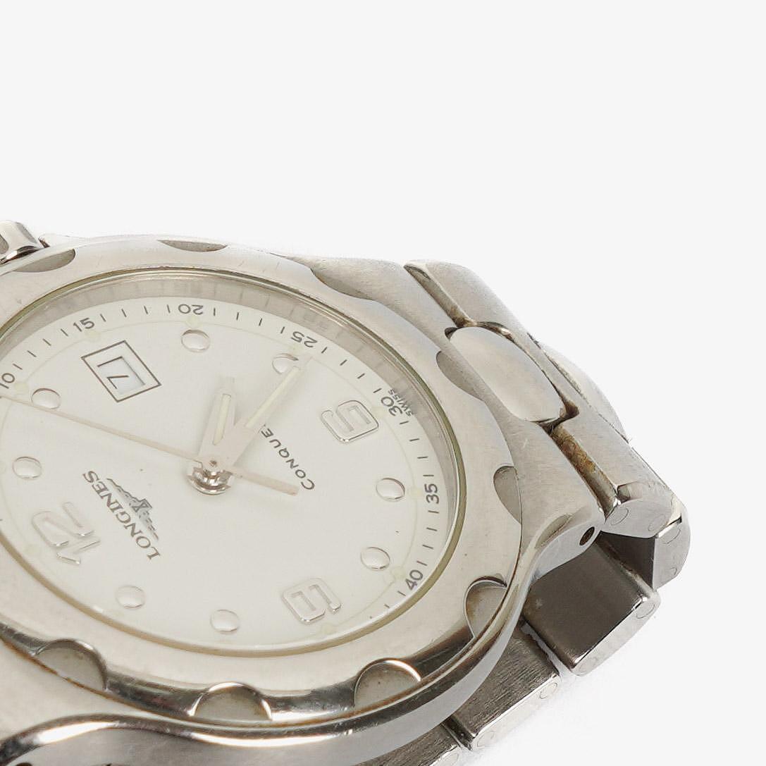 Longines Conquest L1.505.4 Weißes Zifferblatt Edelstahl Silber Quarzuhr
