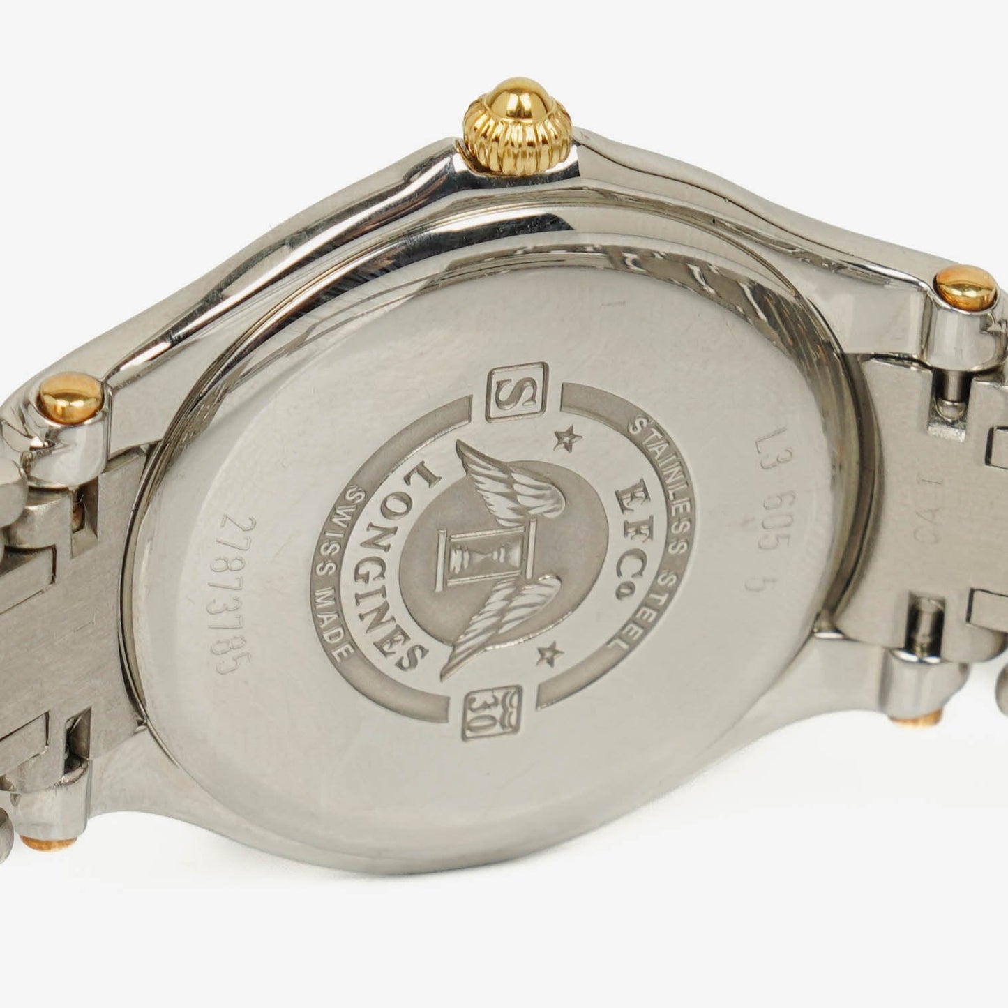 Longines Golden Wing L3.606.5 Quarzuhr aus Edelstahl in Bicolor mit weißem Zifferblatt