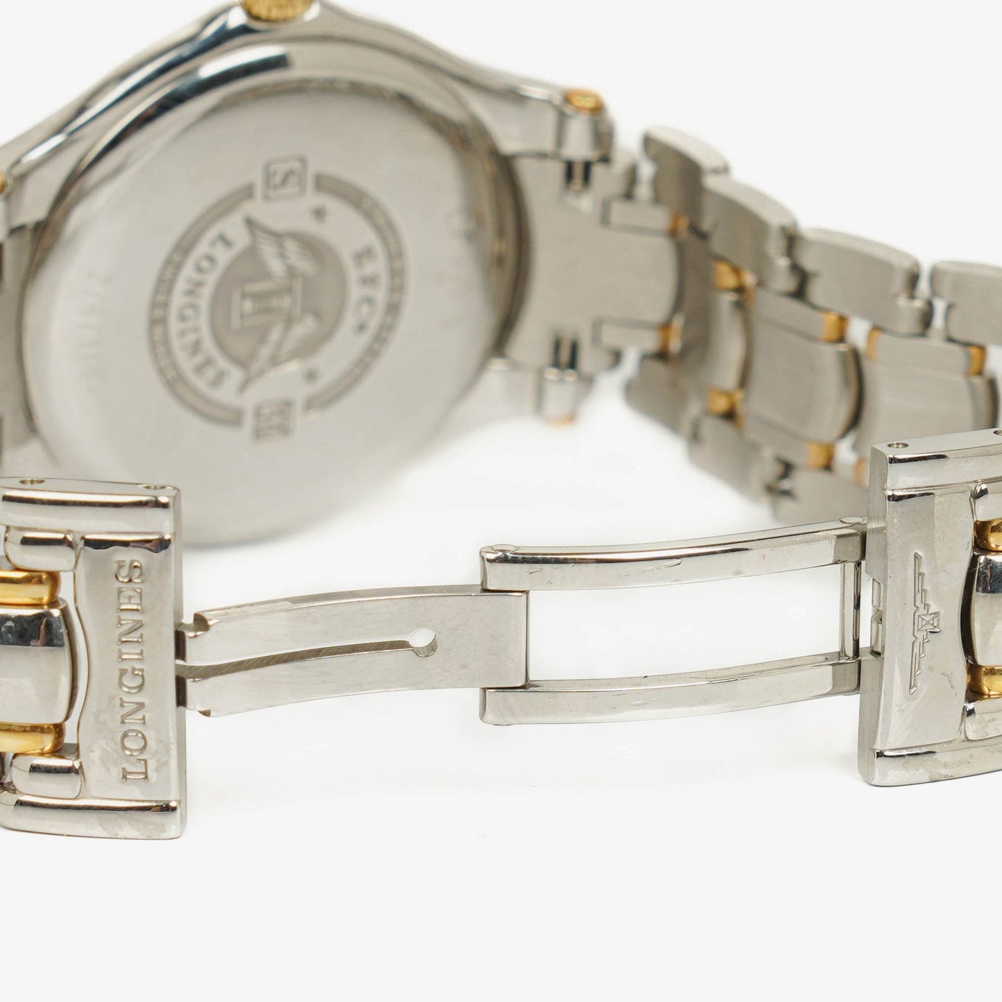 Longines Golden Wing L3.606.5 Quarzuhr aus Edelstahl in Bicolor mit weißem Zifferblatt
