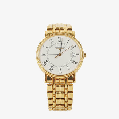 Longines La Grande Classique 33 mm Quarzuhr aus goldfarbenem Edelstahl