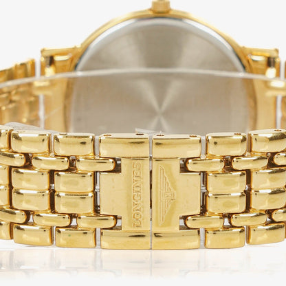 Longines La Grande Classique 33 mm Quarzuhr aus goldfarbenem Edelstahl