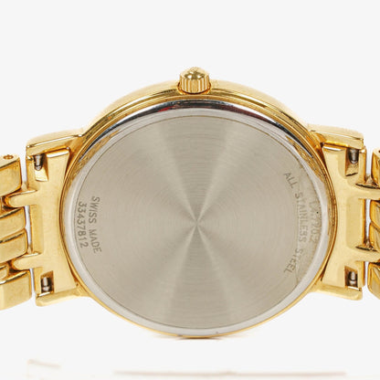 Longines La Grande Classique 33 mm Quarzuhr aus goldfarbenem Edelstahl