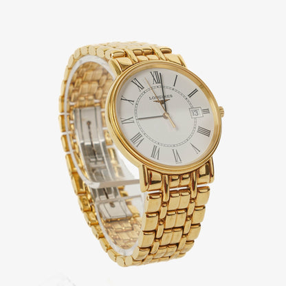 Longines La Grande Classique 33 mm Quarzuhr aus goldfarbenem Edelstahl