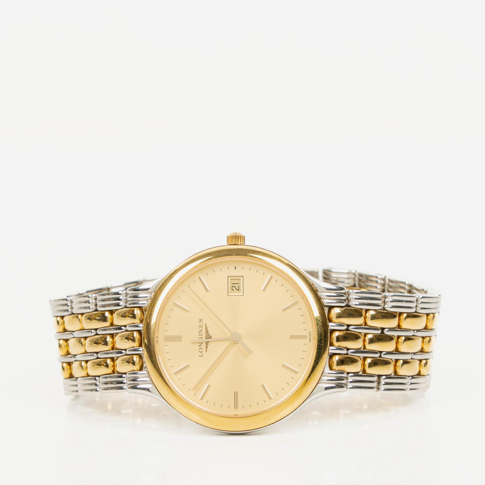 Longines La Grande Classique 34 mm L5.649.3 Quarz-Uhr aus bicolor Edelstahl
