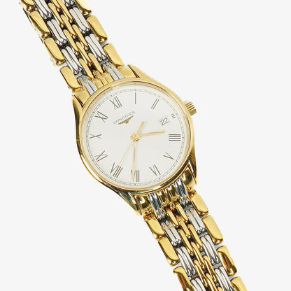 Longines Lyre Damen-Quarzuhr mit weißem Zifferblatt, L4.259.2