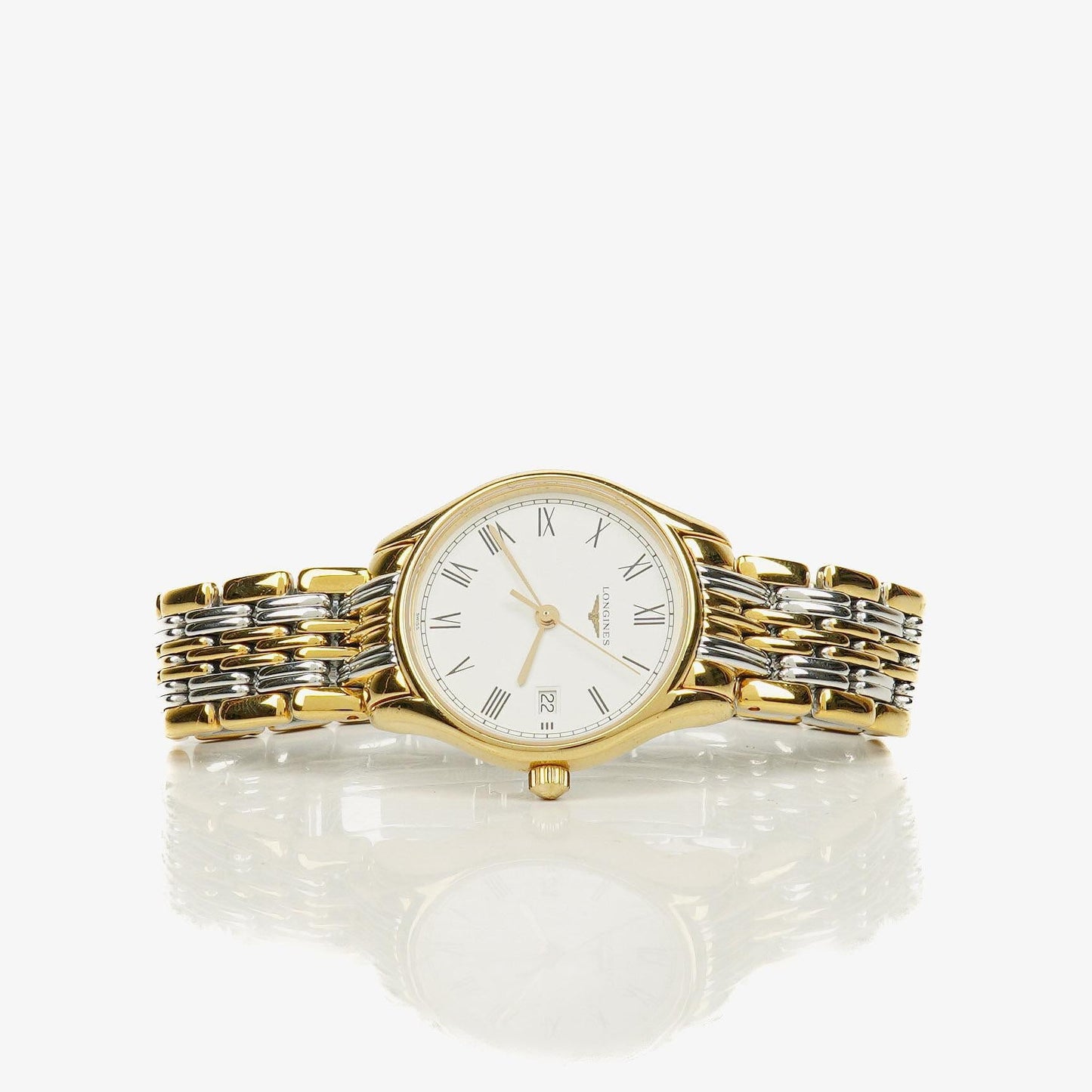 Longines Lyre Damen-Quarzuhr mit weißem Zifferblatt, L4.259.2