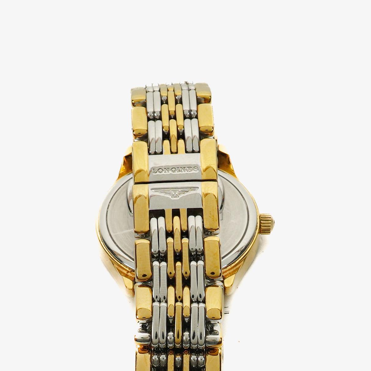 Longines Lyre Damen-Quarzuhr mit weißem Zifferblatt, L4.259.2