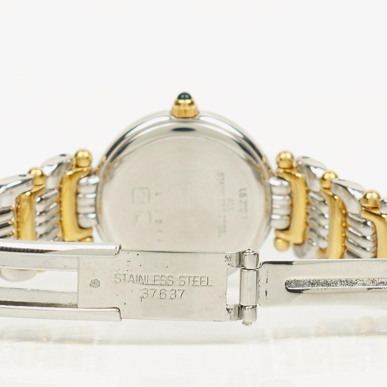 Longines L6.200.3 Damenuhr mit Quarzwerk, weißem Zifferblatt und bicolor Design