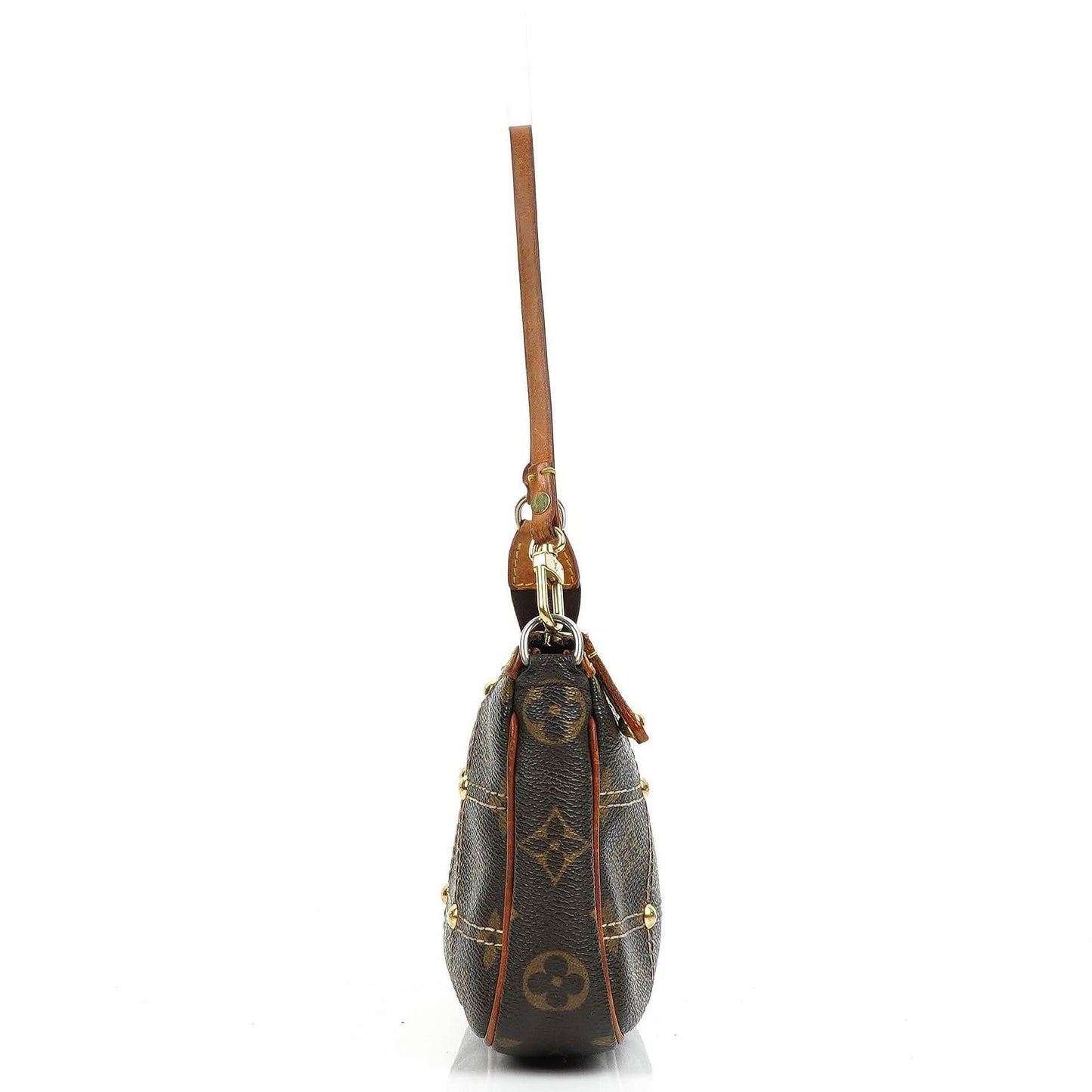 Louis Vuitton Riveting Limited Edition Pochette Accessoires Clutch aus beschichtetem Monogram Canvas