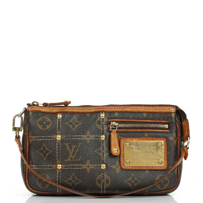 Louis Vuitton Riveting Limited Edition Pochette Accessoires Clutch aus beschichtetem Monogram Canvas