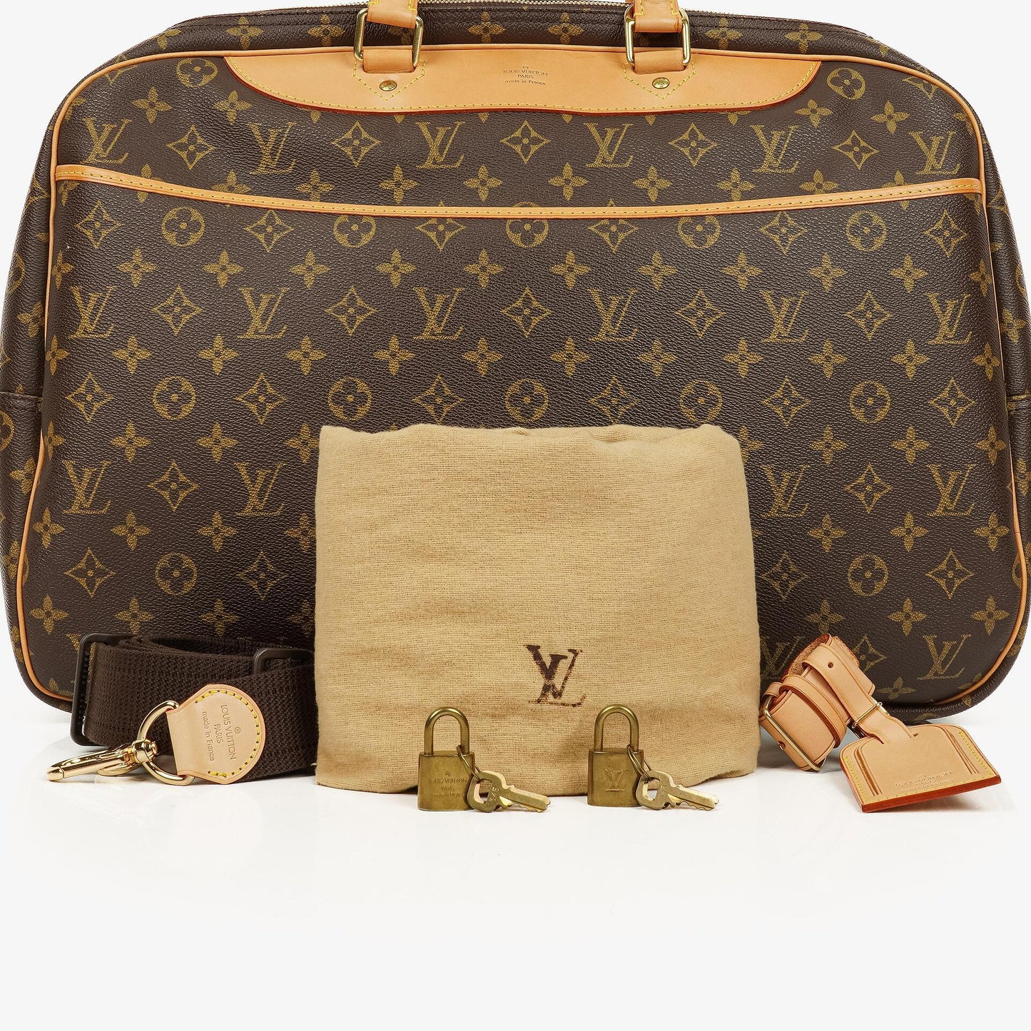 Louis Vuitton Alizé 45 Reisetasche mit zwei Fächern aus Monogram Canvas