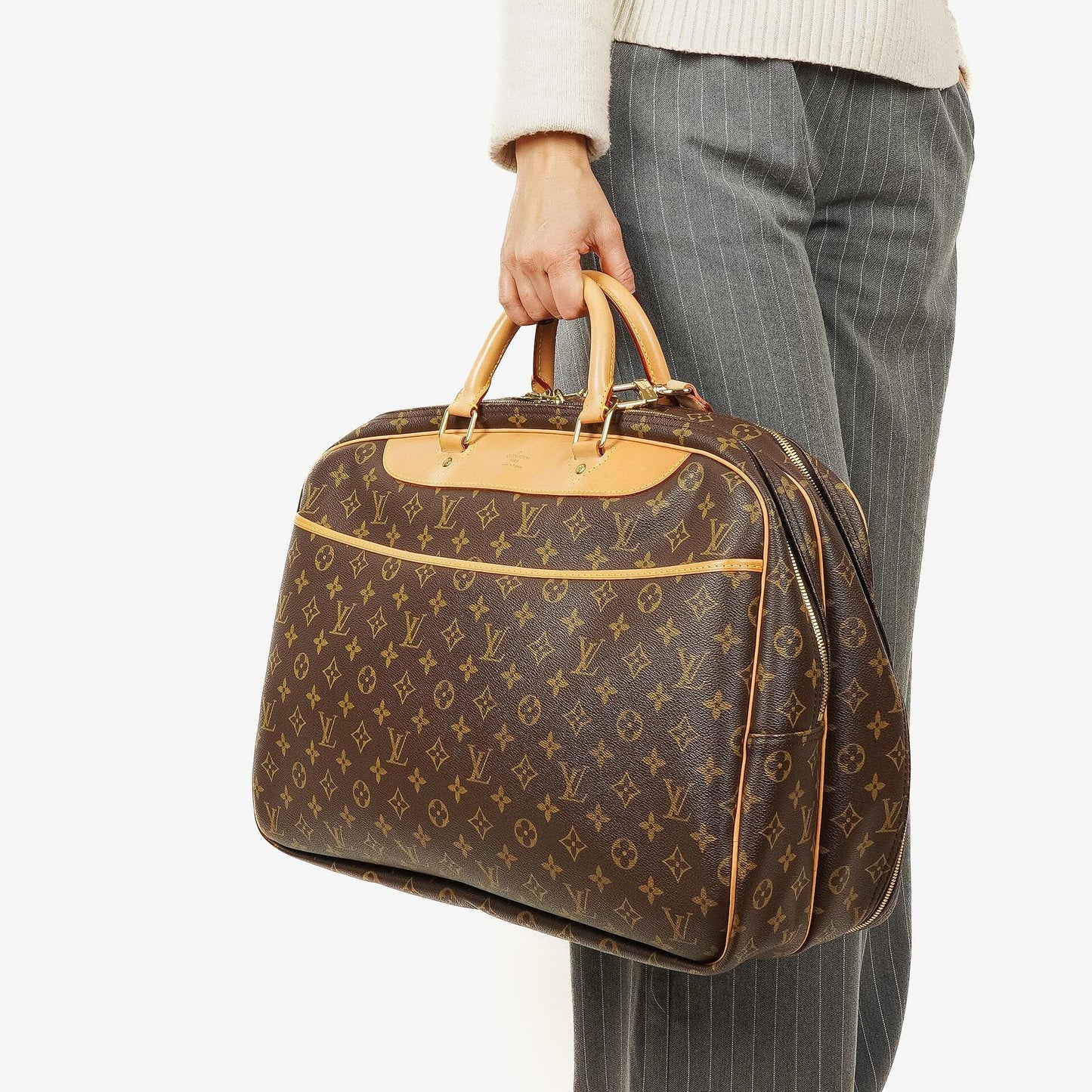 Louis Vuitton Alizé 45 Reisetasche mit zwei Fächern aus Monogram Canvas