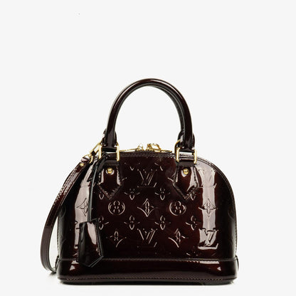 Louis Vuitton Alma BB Handtasche aus Amarante Monogram Vernis Leder