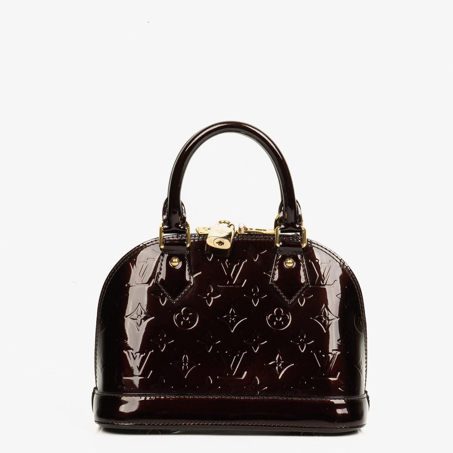 Louis Vuitton Alma BB Handtasche aus Amarante Monogram Vernis Leder
