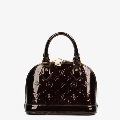 Louis Vuitton Alma BB Handtasche aus Amarante Monogram Vernis Leder