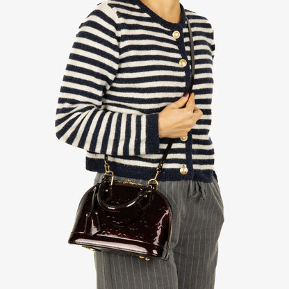 Louis Vuitton Alma BB Handtasche aus Amarante Monogram Vernis Leder