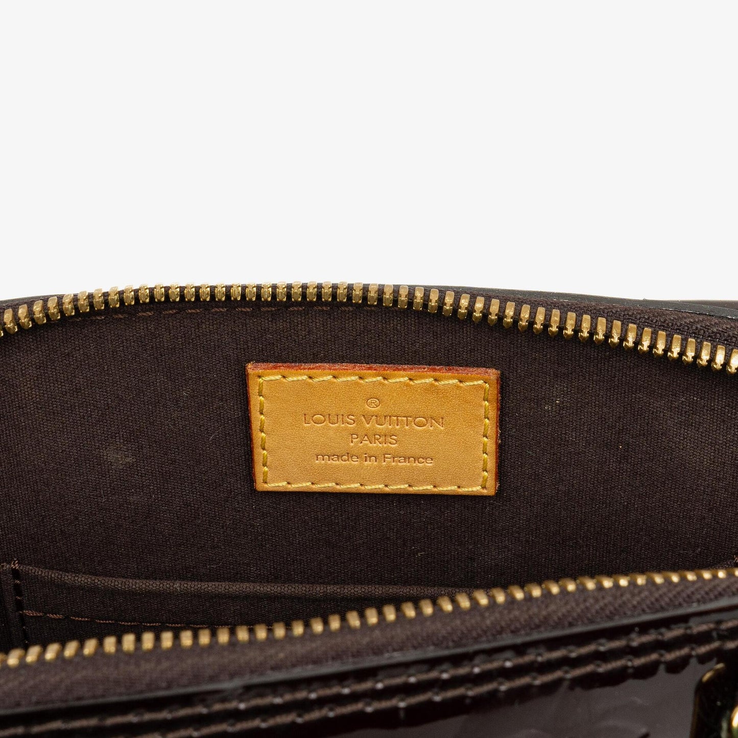 Louis Vuitton Alma BB Handtasche aus Amarante Monogram Vernis Leder