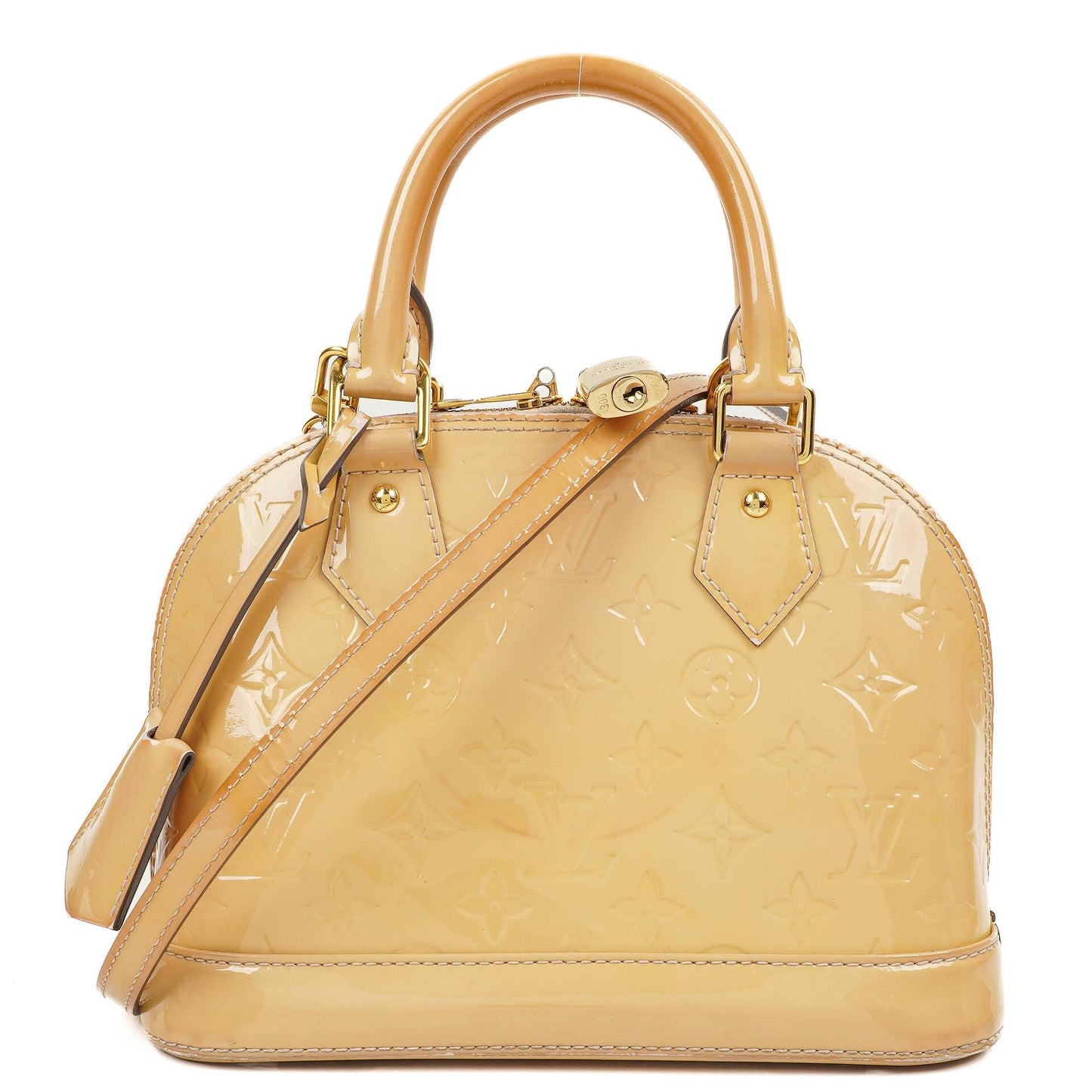 Louis Vuitton Alma BB Beige Monogram Vernis Lederhandtasche, 2013