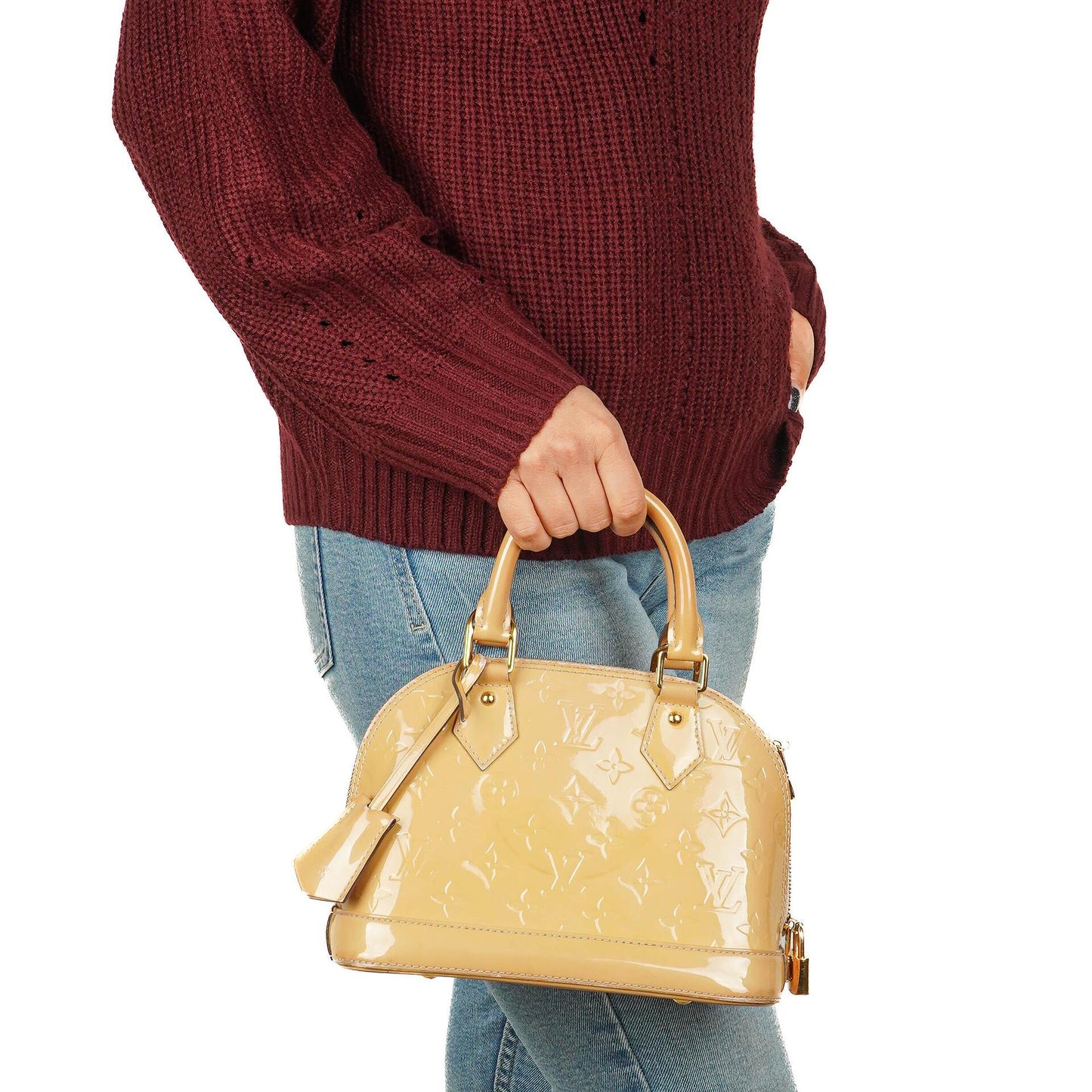 Louis Vuitton Alma BB Beige Monogram Vernis Lederhandtasche, 2013