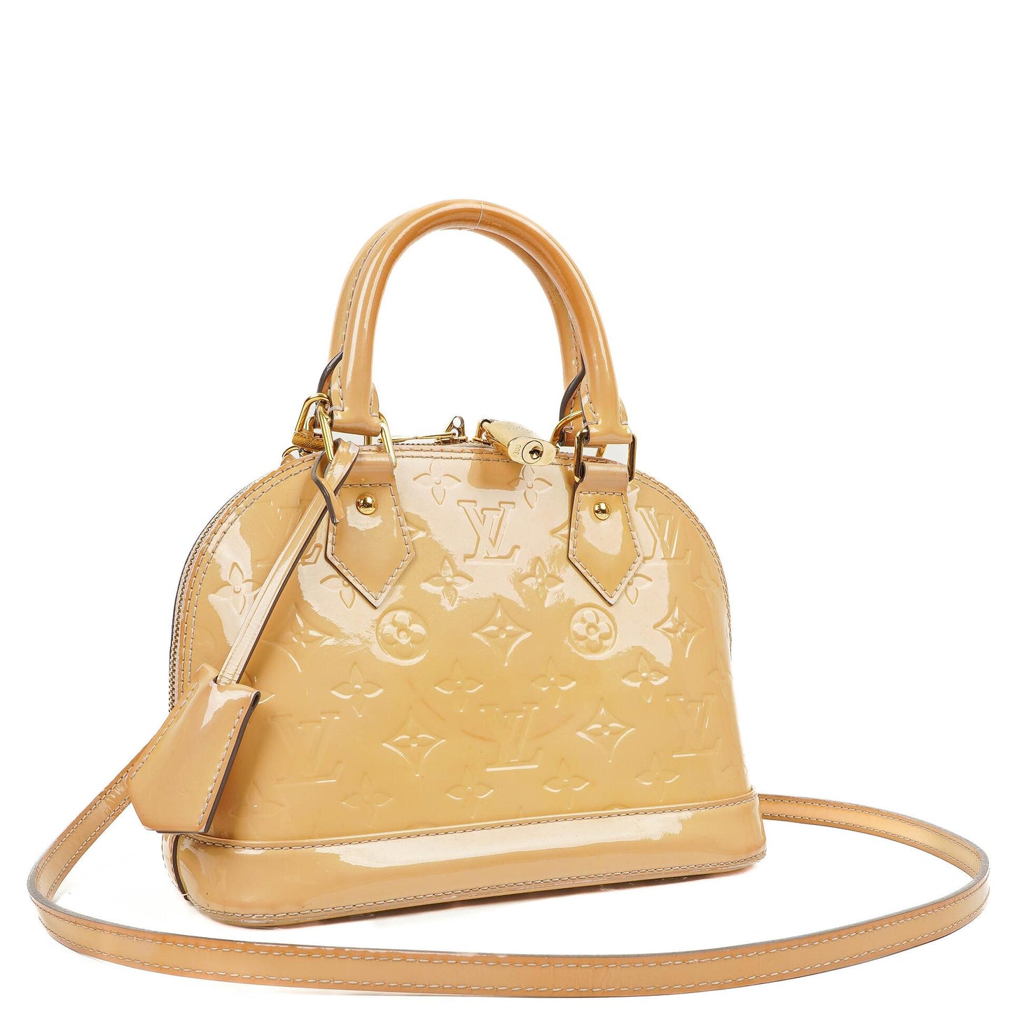 Louis Vuitton Alma BB Beige Monogram Vernis Lederhandtasche, 2013