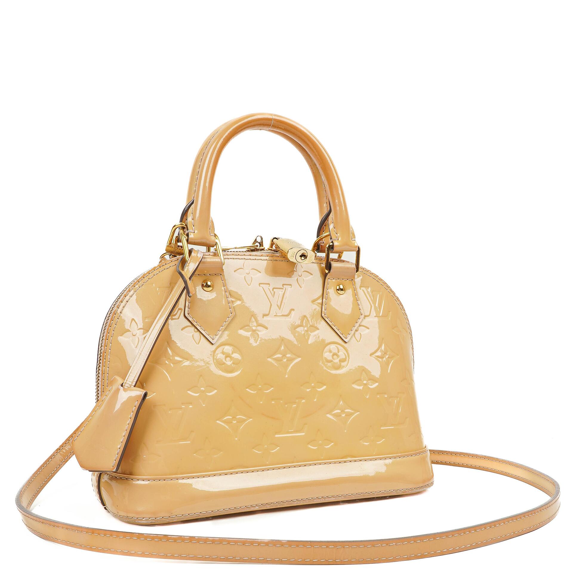 Louis Vuitton Alma BB Beige Monogram Vernis Lederhandtasche, 2013