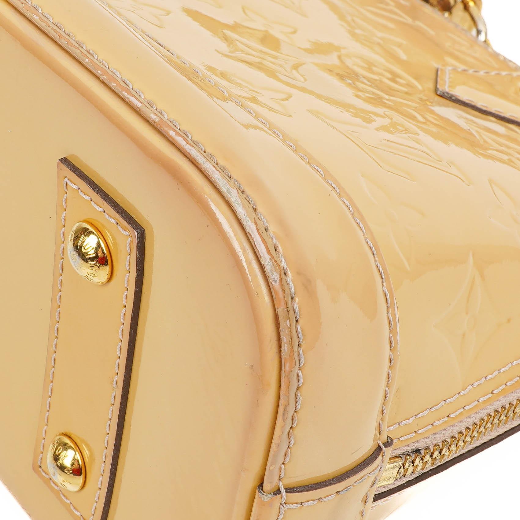 Louis Vuitton Alma BB Beige Monogram Vernis Lederhandtasche, 2013