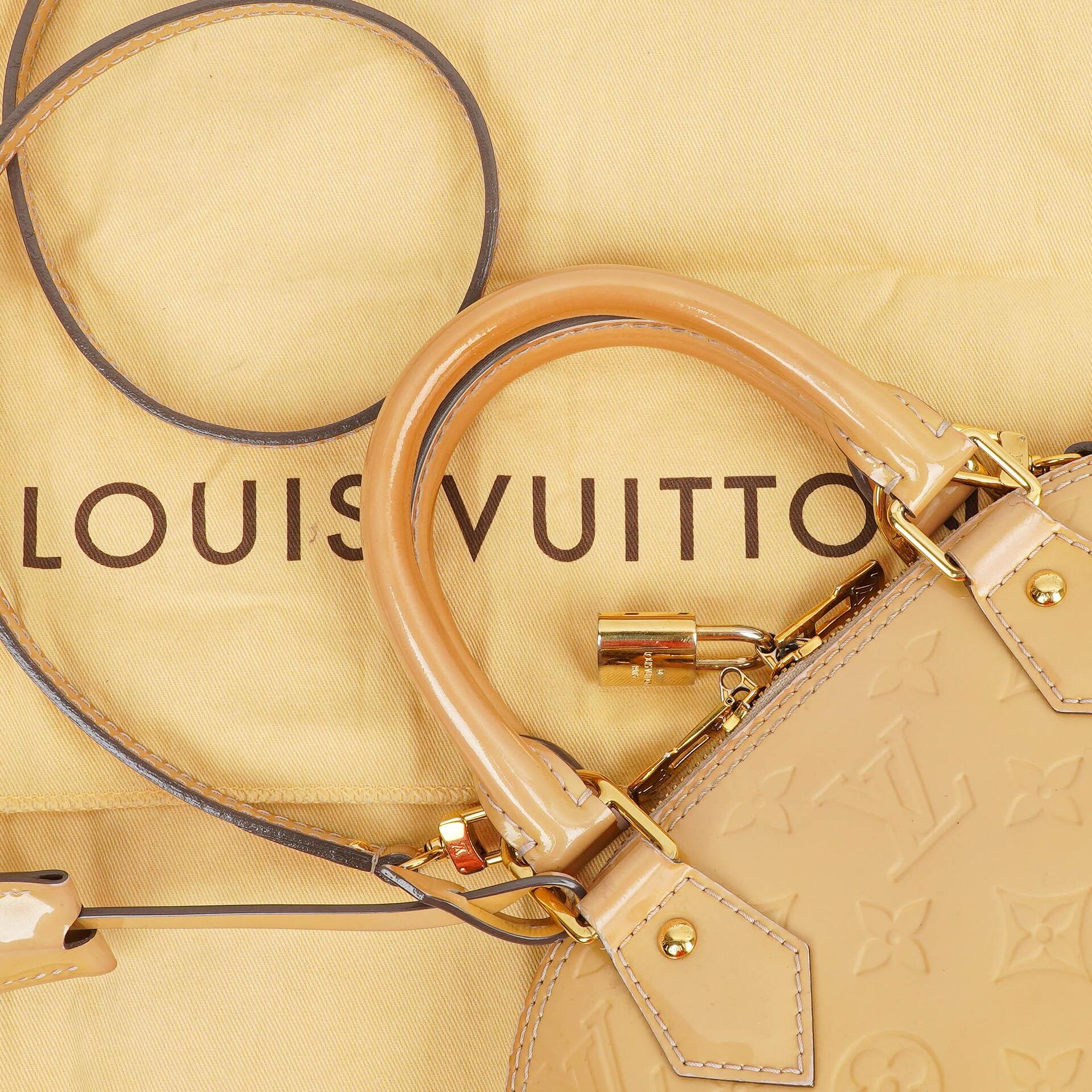 Louis Vuitton Alma BB Beige Monogram Vernis Lederhandtasche, 2013