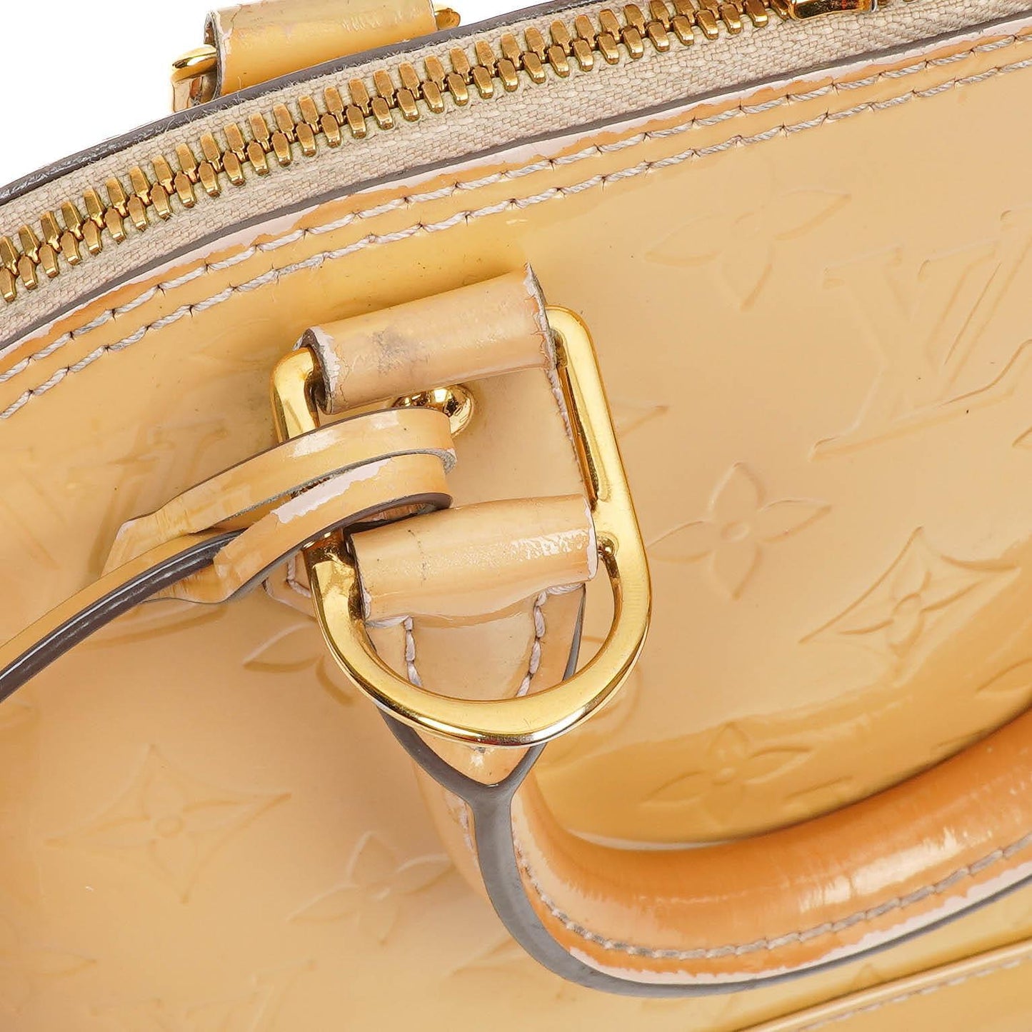 Louis Vuitton Alma BB Beige Monogram Vernis Lederhandtasche, 2013
