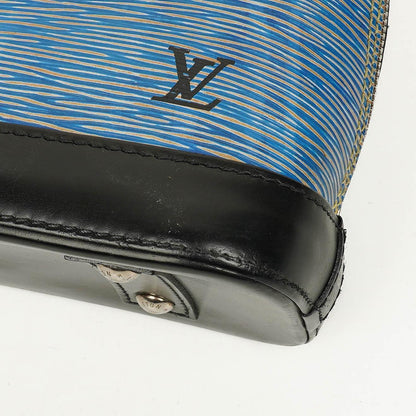 Louis Vuitton Alma BB Handtasche aus blauem Denim Epi Leder