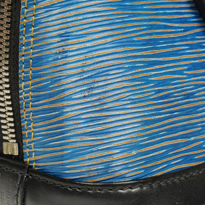 Louis Vuitton Alma BB Handtasche aus blauem Denim Epi Leder