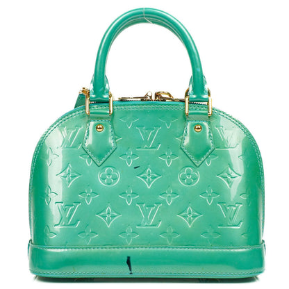 Louis Vuitton Alma BB Blue Lagon Monogram Vernis Leder Umhängetasche