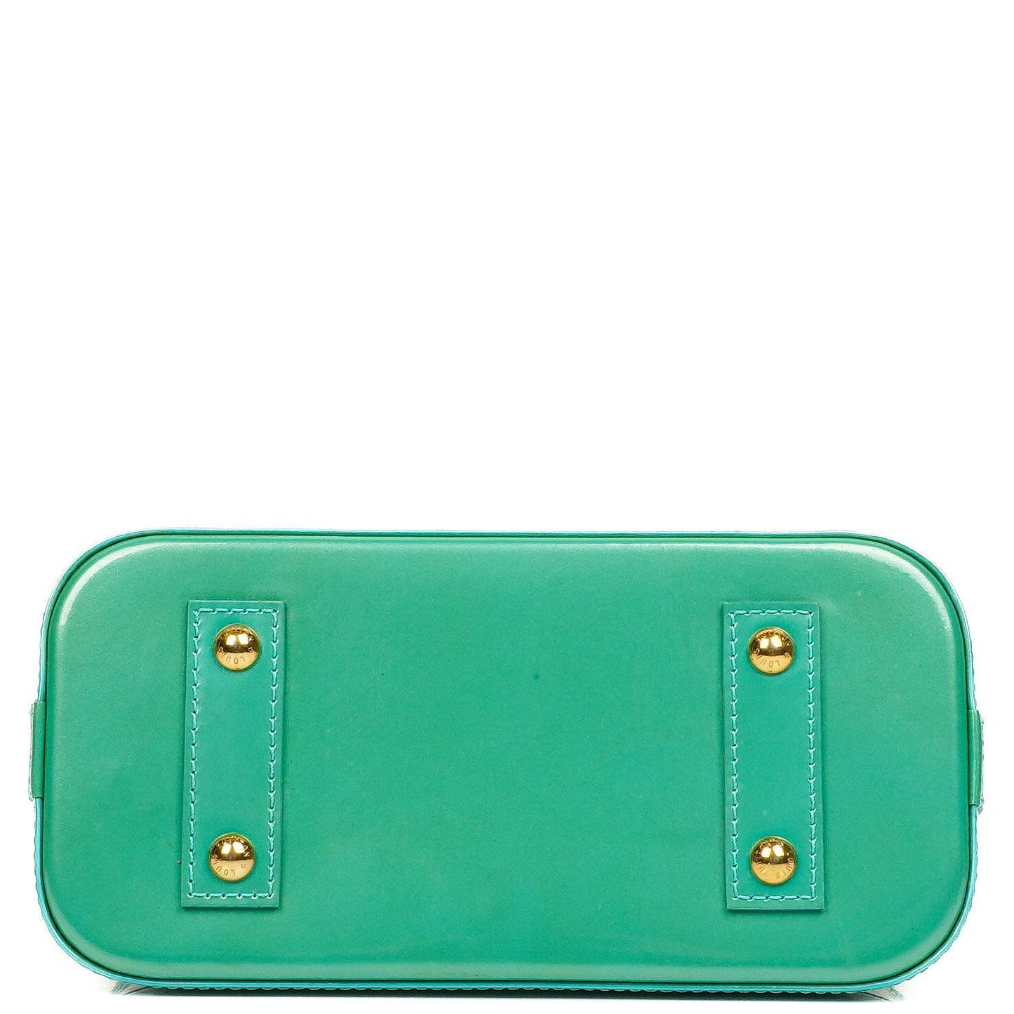 Louis Vuitton Alma BB Blue Lagon Monogram Vernis Leder Umhängetasche