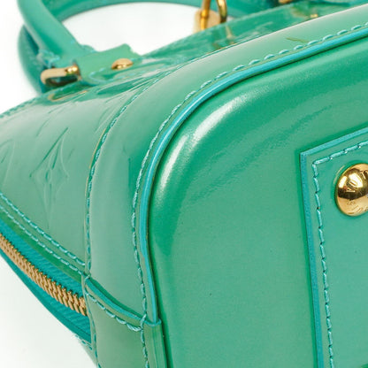 Louis Vuitton Alma BB Blue Lagon Monogram Vernis Leder Umhängetasche