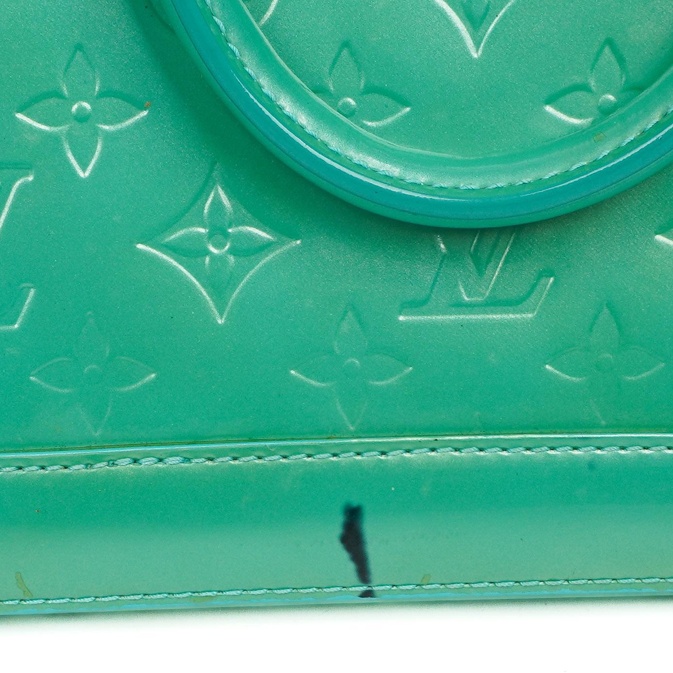 Louis Vuitton Alma BB Blue Lagon Monogram Vernis Leder Umhängetasche