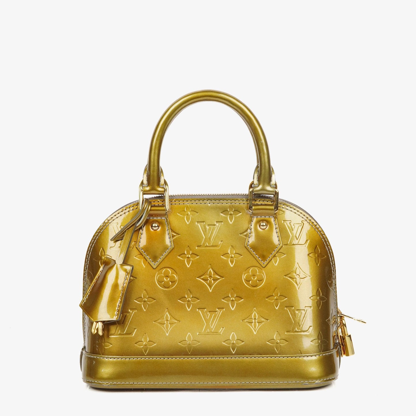 Louis Vuitton Alma BB Tasche aus Monogram Vernis Leder in Givre