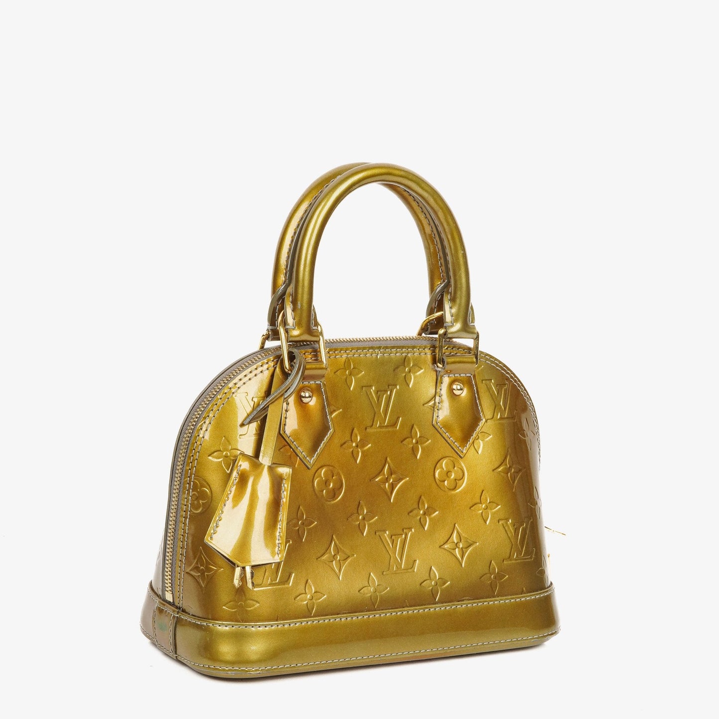 Louis Vuitton Alma BB Tasche aus Monogram Vernis Leder in Givre