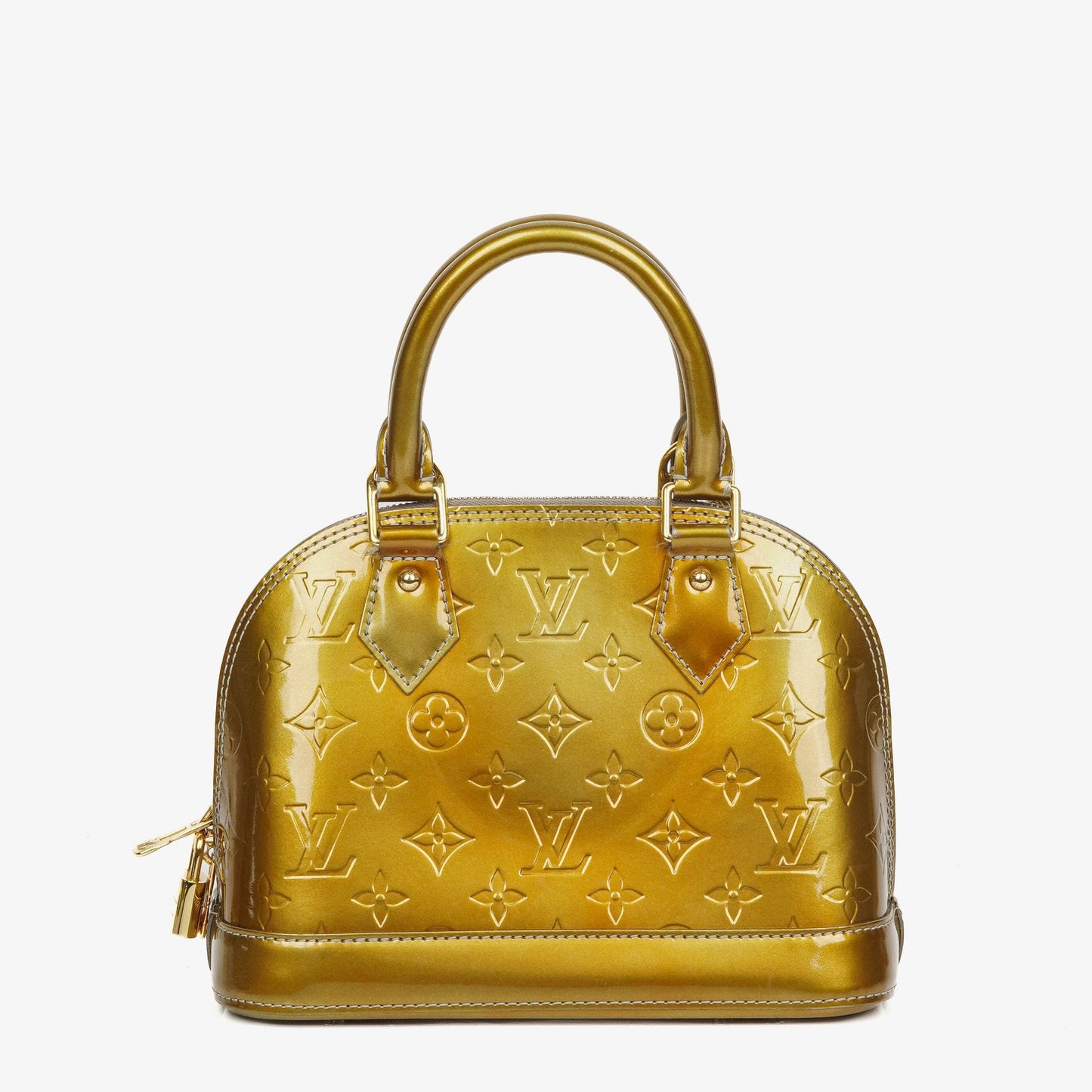 Louis Vuitton Alma BB Tasche aus Monogram Vernis Leder in Givre