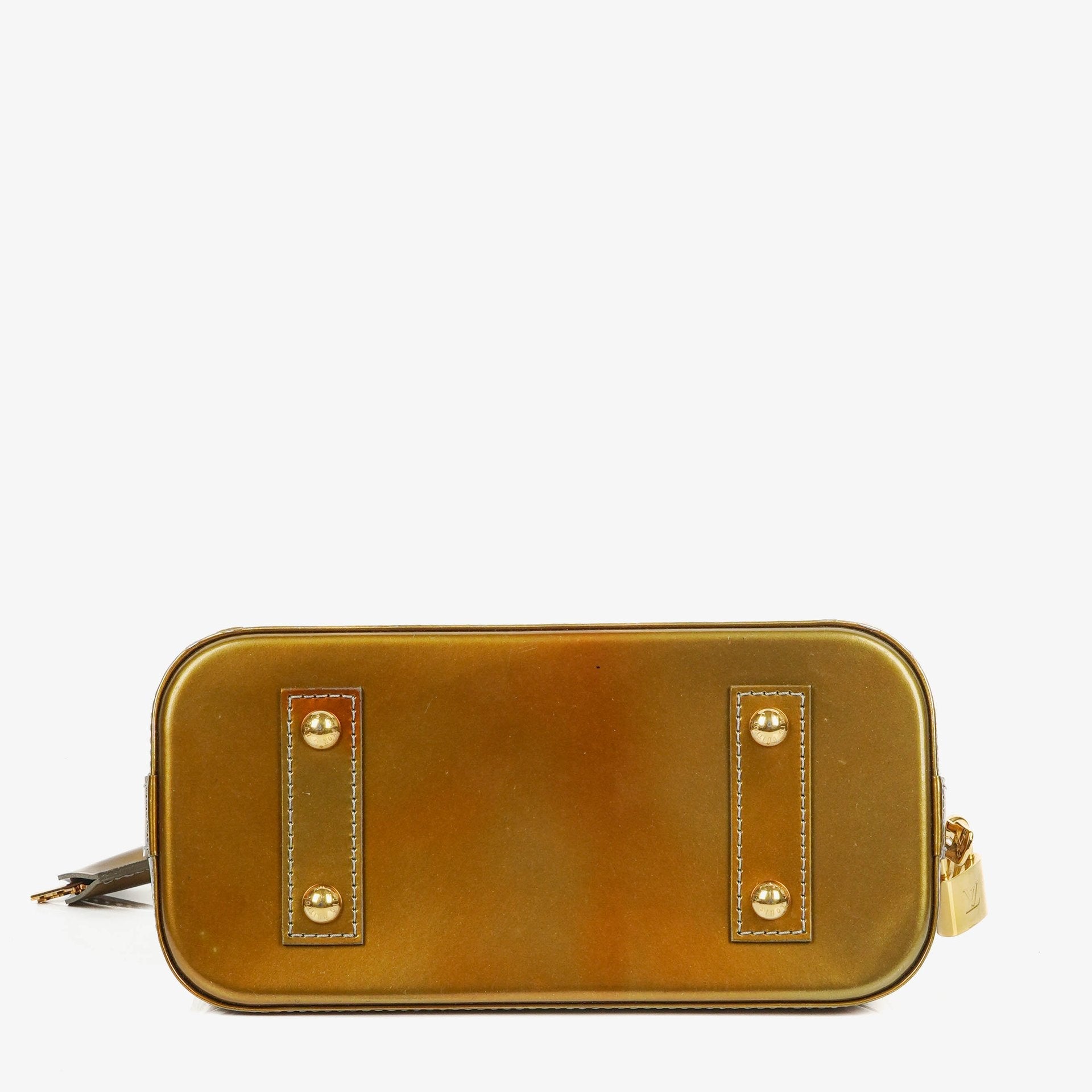 Louis Vuitton Alma BB Tasche aus Monogram Vernis Leder in Givre