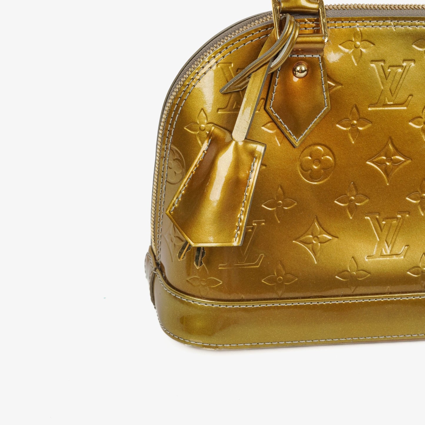 Louis Vuitton Alma BB Tasche aus Monogram Vernis Leder in Givre