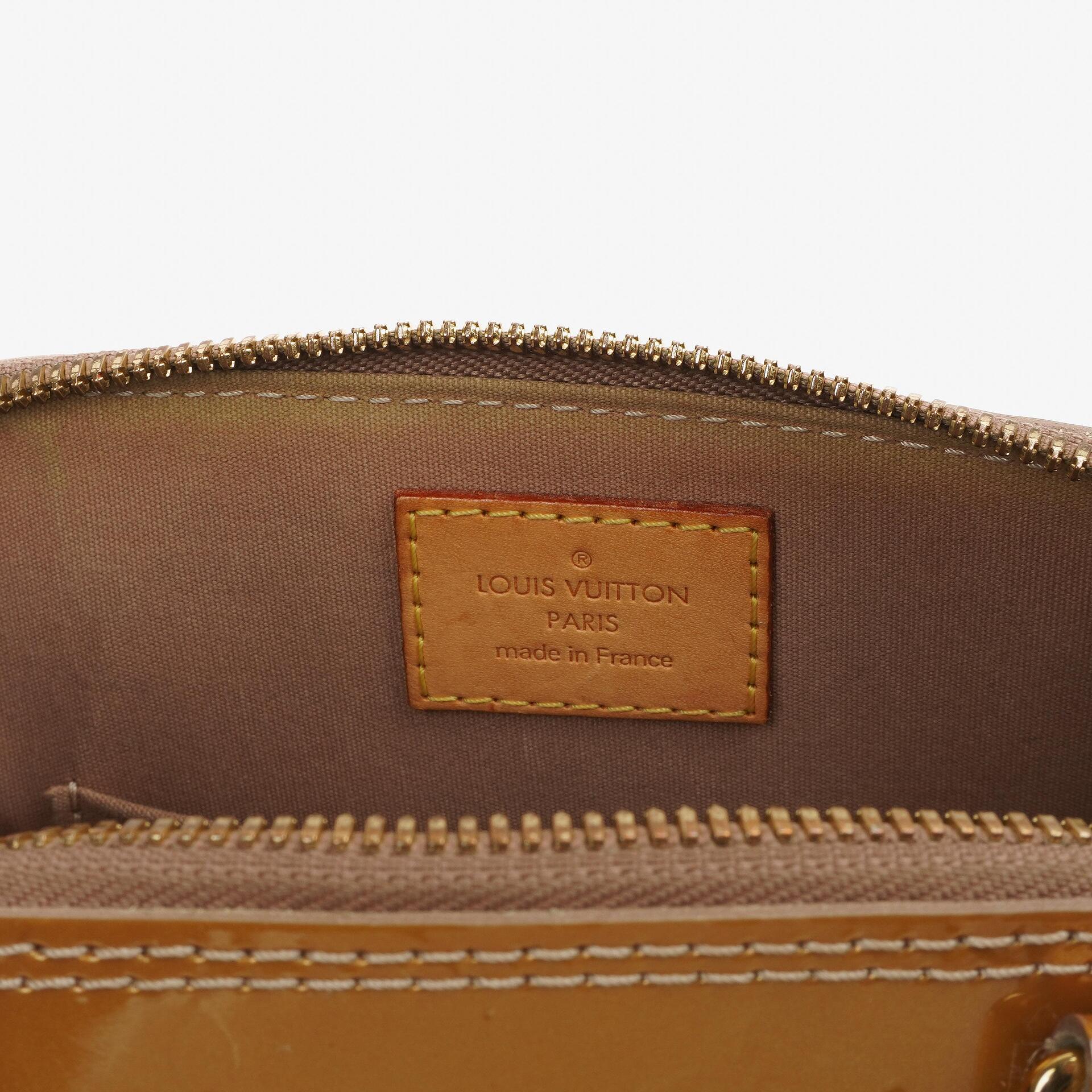 Louis Vuitton Alma BB Gold Poudre Monogram Vernis Leder Handtasche
