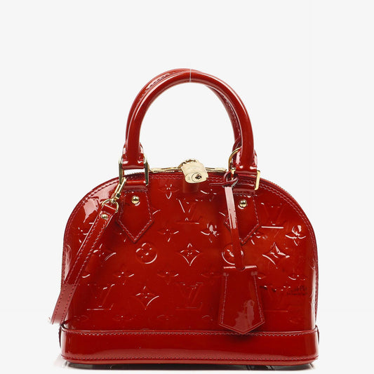 Louis Vuitton Alma BB Pomme D'Amour Monogram Vernis Leder Handtasche