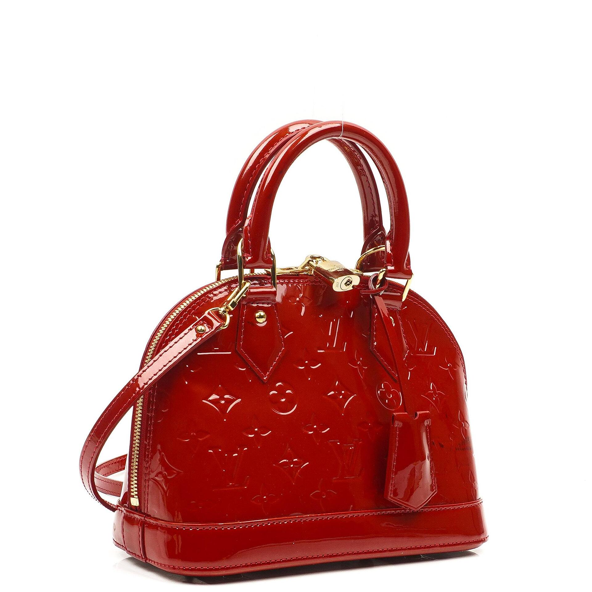 Louis Vuitton Alma BB Pomme D'Amour Monogram Vernis Leder Handtasche