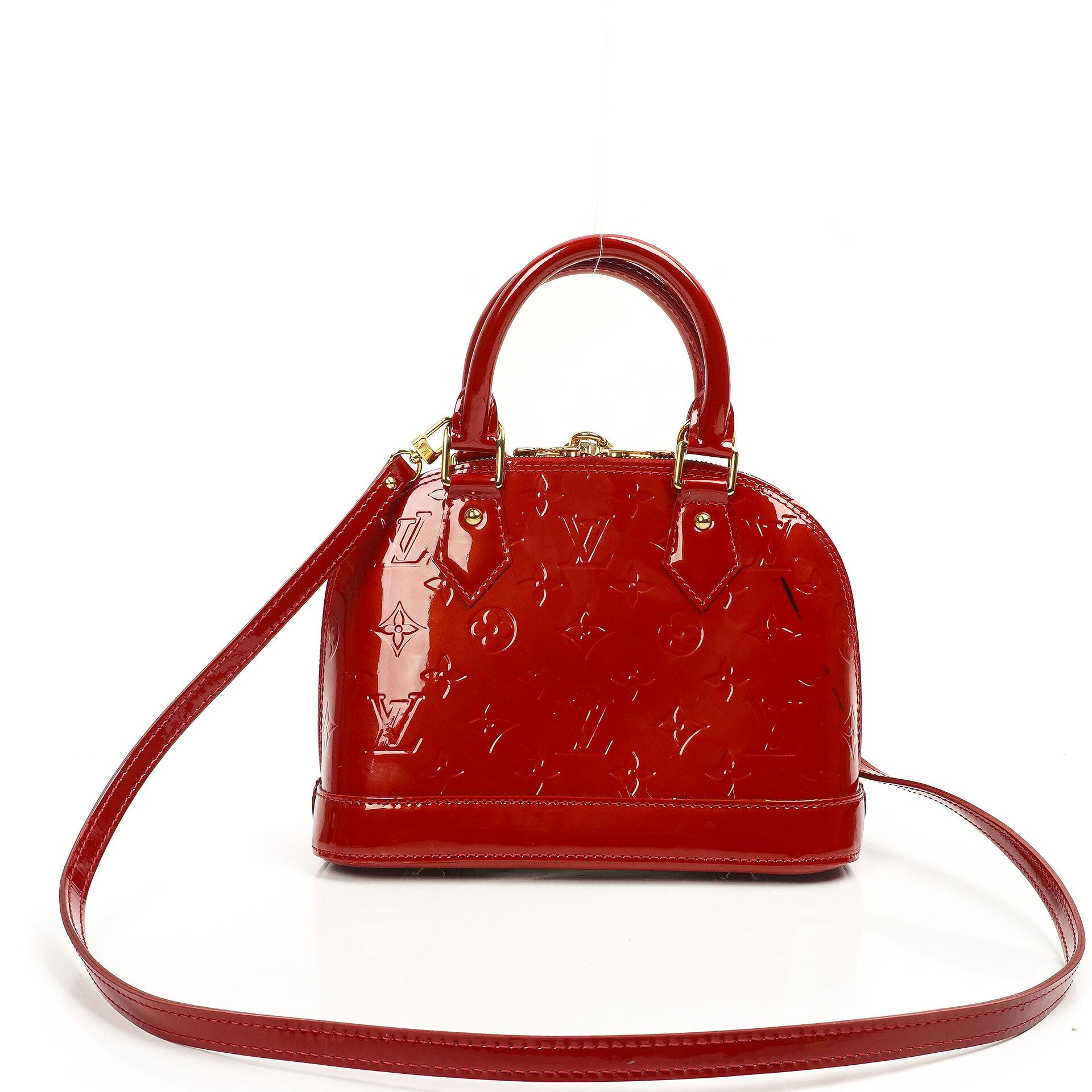 Louis Vuitton Alma BB Pomme D'Amour Monogram Vernis Leder Handtasche