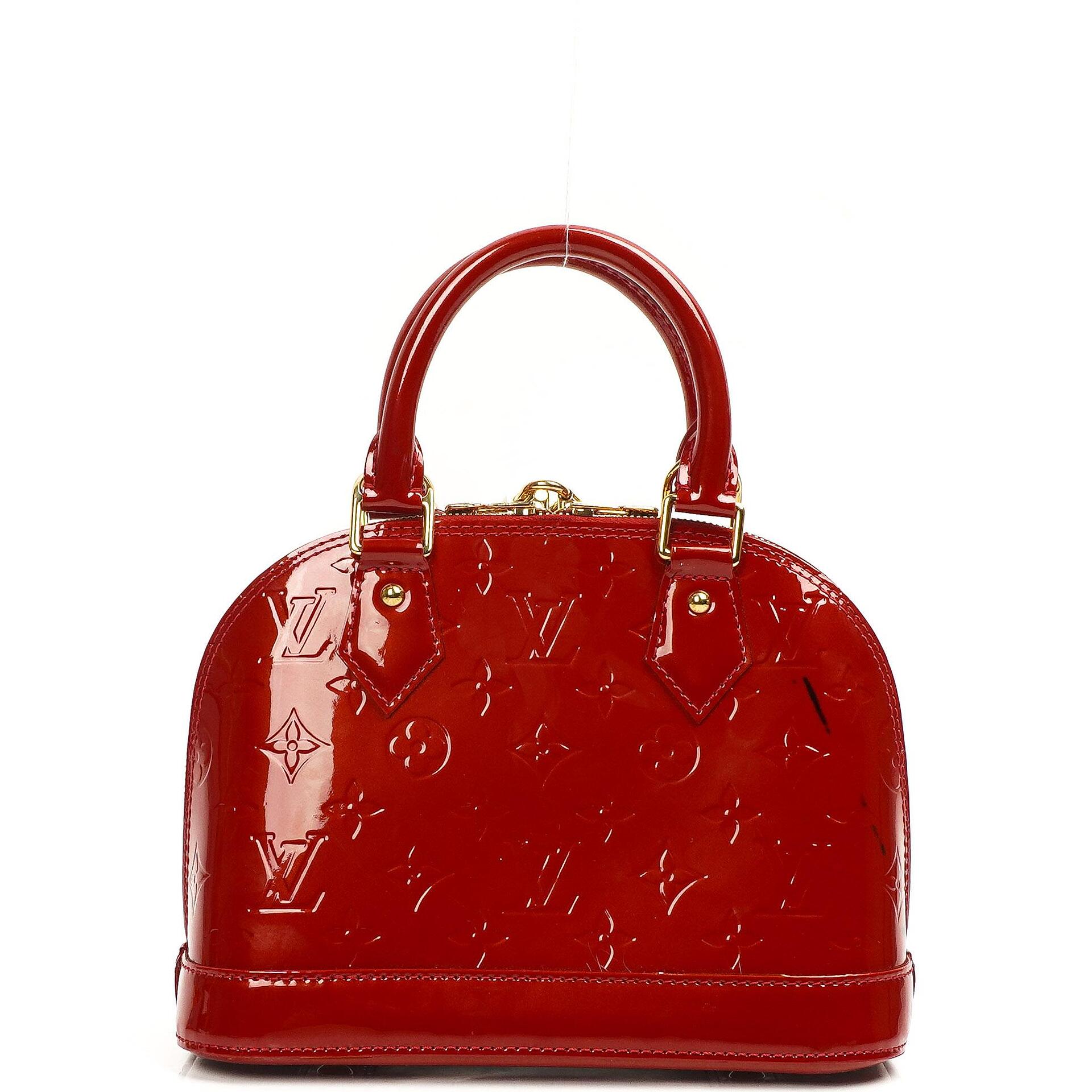 Louis Vuitton Alma BB Pomme D'Amour Monogram Vernis Leder Handtasche